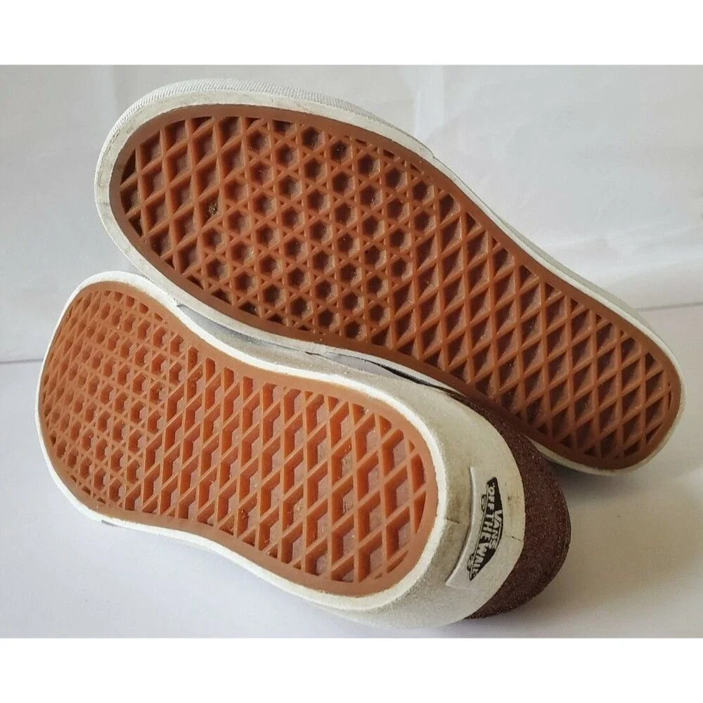 Vans off the wall Women's Girls Glitter Bronze Platform Shoe Sneaker Size 5